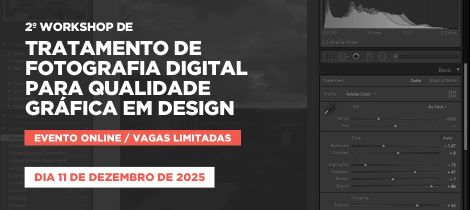 2&ordm; Workshop de Tratamento de Fotografia Digital para Qualidade Gr&aacute;fica em Design