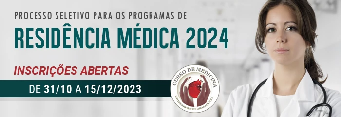 Banner de divulgação do Processo Seletivo para Residência Médica 2024