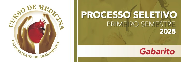 Banner de divulgao do Gabarito do Processo Seletivo Medicina Primeiro Semestre 2025