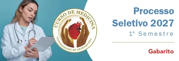 Banner de divulga��o do Gabarito do Processo Seletivo Medicina Primeiro Semestre 2027
