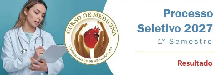 Banner de divulga��o do Resultado do Processo Seletivo Medicina Primeiro Semestre 2027